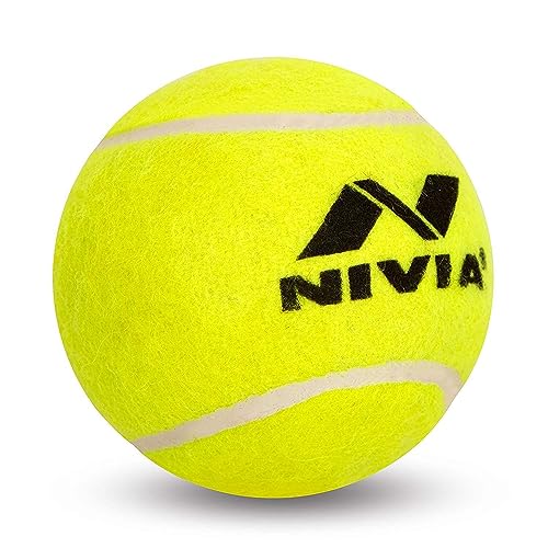 Nivia Heavy Tennis Ball Cricket Ball (Pack of 12) - color: Yellow