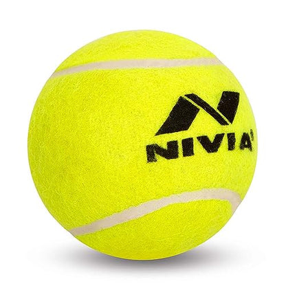 Nivia Heavy Tennis Ball Cricket Ball (Pack of 12) - color: Yellow