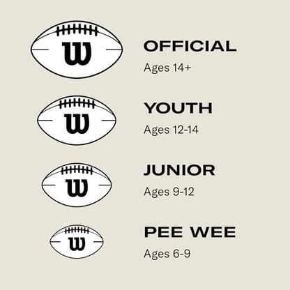 WILSON NFL Super Grip Composite Football - color: Brown, size: Junior size (4th-6th grade; Ages 9-12)