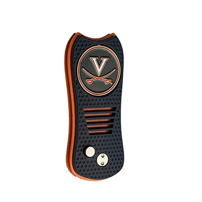 Switchblade Divot Repair Tool with Logo Printed Removable Magnetic Ball Marker-Best Divot Fixer - style: Virginia Cavaliers