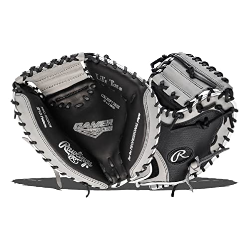 Rawlings Gamer XLE Speed Shell Series Baseball Infield | Catcher | Utility Glove | Mitt | Travel | Youth | 11.5” | 12.25” | 32.5” | Black | Grey | Right | Left - size: 32.5"