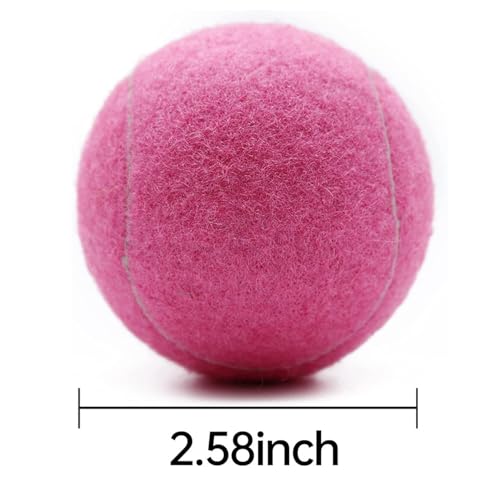 URBEST Tennis Ball, 10PCS Training Tennis Balls, Comes with a Net Bag for Easy Carrying, Beginner Training Tennis Balls, Pet Dog Exercise Ball - color: Pink
