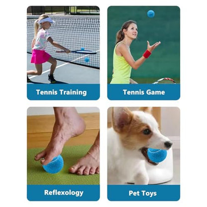 URBEST Tennis Ball, 10PCS Training Tennis Balls, Comes with a Net Bag for Easy Carrying, Beginner Training Tennis Balls, Pet Dog Exercise Ball - color: Blue