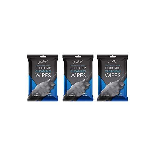 ProPlay Club Grip Cleaning Wipes | Powerful Cleaner Removes Grime, Dirt, and Sweat | Restore Tackiness of Golf Club Grips | Convenient, Resealable Pack - Unscented 3 Pack - size: 1 Count (Pack of 3)