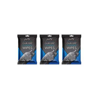 ProPlay Club Grip Cleaning Wipes | Powerful Cleaner Removes Grime, Dirt, and Sweat | Restore Tackiness of Golf Club Grips | Convenient, Resealable Pack - Unscented 3 Pack - size: 1 Count (Pack of 3)