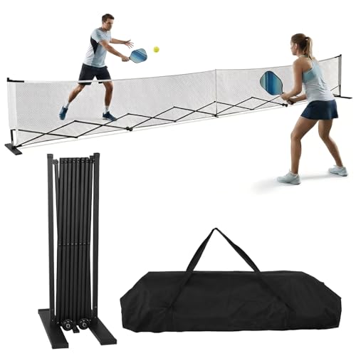Generic Portable Ball Net Frames with Wheels Movable Net Posts Aluminum Alloy Retractable 22ft for Backyards Driveways & Garages