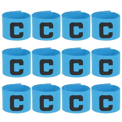 YOKIVE Captain Armbands, Elastic Armband Soccer Captain C Arm Band, Great for Youth Adult Football, Basketball Player - color: Sky Blue