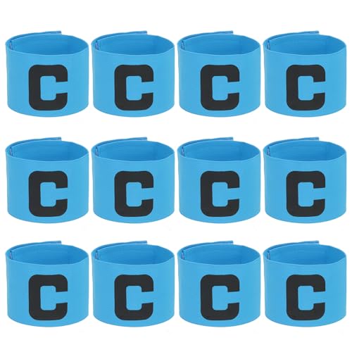 PATIKIL Soccer Captain Armband, Captain Arm Bands for Soccer Elastic Captain C Arm Band Sports Captain Armbands for Youth Adult Football Team Train - color: Sky Blue