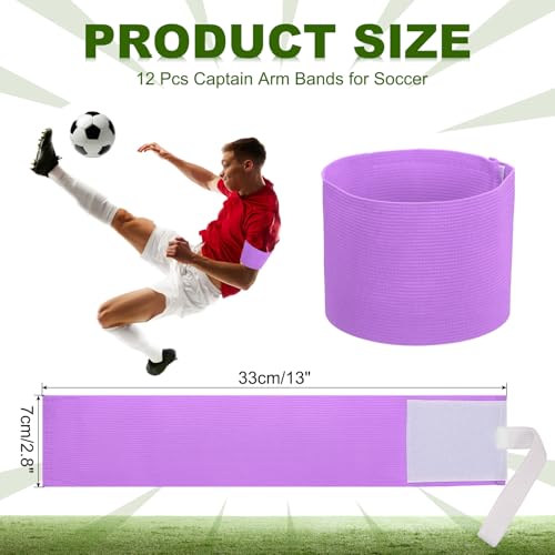 PATIKIL Soccer Captain Armband, Captain Arm Bands for Soccer Elastic Captain Arm Band Sports Captain Armbands for Youth Adult Football Team Training - color: Light Purple