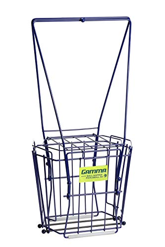 GAMMA Sports Ball Hopper Pickleball 50 - Pickleball Picker Upper with Unique Basket Shape, Reinforced Side Welds, 50-Ball Capacity, Carbon Steel, Maximum Durability