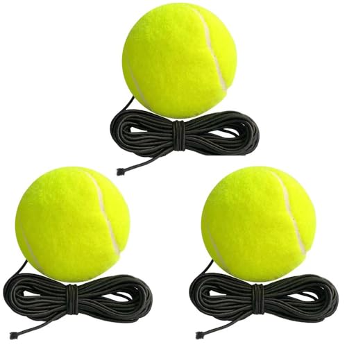Tennis Trainer Rebound Ball Set with Weighted Base, Tangle-Free Design, Anti-Slip, Portable, for Solo Practice on Any Surface - color: Only 3 Balls