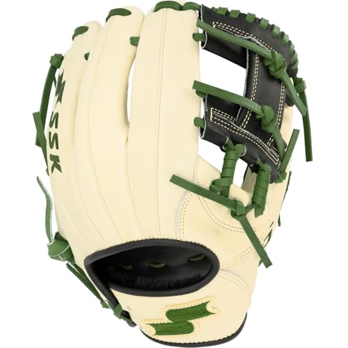 SSK Z5 Craftsman Infield Baseball Glove – 11.25” - 11.5” - 11.75” - 12” – Right & Left Hand Throw - color: Camel/Black/Forest, size: 11.5" - Right Hand Throw