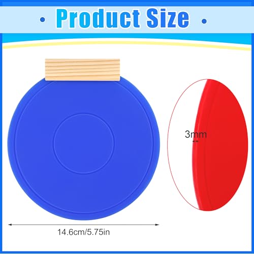 4 Pcs Silicone Hockey Shooting Targets with Durable Magnetic, Lacrosse Goal Targets Discs Ideal Training Equipment for Hockey, Lacrosse, Soccer Accuracy Practice, Red&Blue