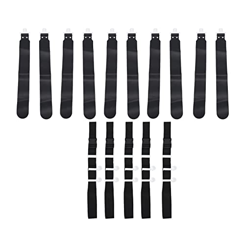 Adjustable Flag Football Belt Set 5 PCS Durable PP Material Youth Adult Training Equipment with 2 Flags Each for Team Sports Outdoor Games (Black)
