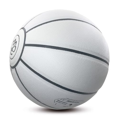 MINDCOLLISION Size 1/3/4/5/6/7/9 No Logo Basketball, Black and White, can be Used for Autographs, Clubs, Training, Event prizes - color: White1, size: No.9