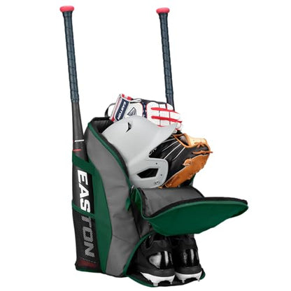 Easton Dugout Backpack Equipment Bag | Baseball & Softball | Multiple Colors - color: Green