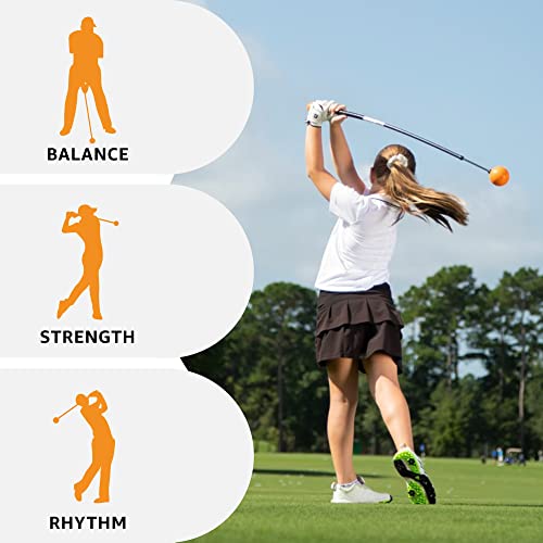 Orange Whip Golf Swing Trainer Aid Patented & Made in USA for Improved Rhythm, Flexibility, Balance, Tempo, and Strength *American Made* - style: Junior - 38"