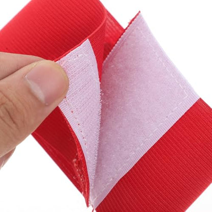 LIOOBO Soccer Captain Armband: 6Pcs Adjustable Football Arm Bands, Elastic Nylon Soccer C Arm Band, Sports Captain Armbands - style: Red