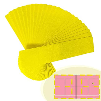 Pickleball Court Marking kit, 24 Pcs Court Line Marker Strips, Yellow Boundary Markers, Portable Temporary Court Lines for Pickleball Tennis Basketball Volleyball Indoor & Outdoor Training