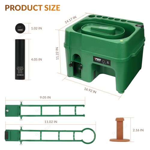 PGM Infrared Automatic Golf Ball Dispenser, Automatic Golf Tee Machine with Rechargeable Battery, Phone Holder & Large Capacity for Driving Range, Indoor & Outdoor Practice