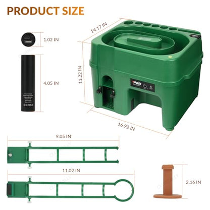 PGM Infrared Automatic Golf Ball Dispenser, Automatic Golf Tee Machine with Rechargeable Battery, Phone Holder & Large Capacity for Driving Range, Indoor & Outdoor Practice