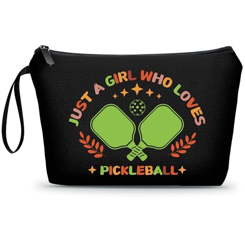 Pickleball Accessories - Cosmetic Travel Make Up Bag for Women & Girls, Gifts for Pickleball Lovers - color: pickleball 2H