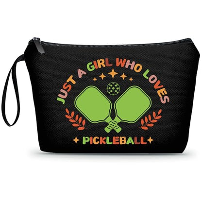 Pickleball Accessories - Cosmetic Travel Make Up Bag for Women & Girls, Gifts for Pickleball Lovers - color: pickleball 2H