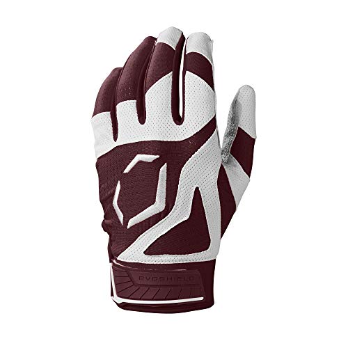 EvoShield SRZ-1™ Batting Gloves - Adult and Youth Sizes - color: Maroon, size: Small, style: Adult