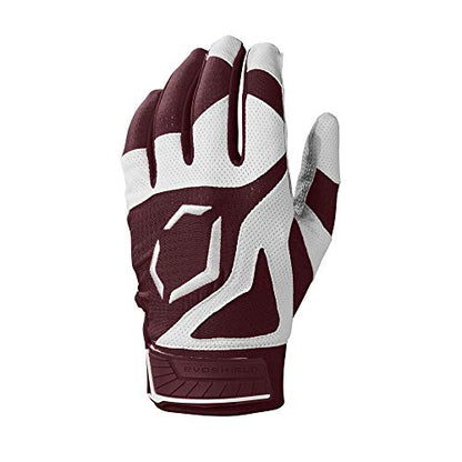 EvoShield SRZ-1™ Batting Gloves - Adult and Youth Sizes - color: Maroon, size: Small, style: Adult