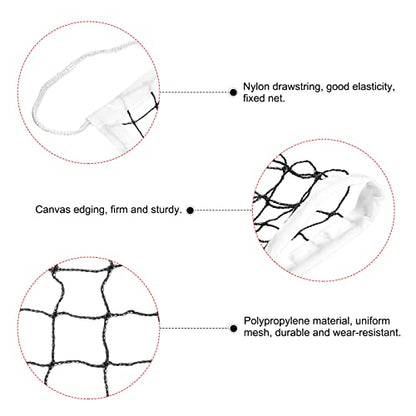 PATIKIL 20x2.5ft Badminton Net, Badminton Court Netting Replacement 0.71x0.71 Mesh with Box for Outdoor Indoor Beach Backyard, Black