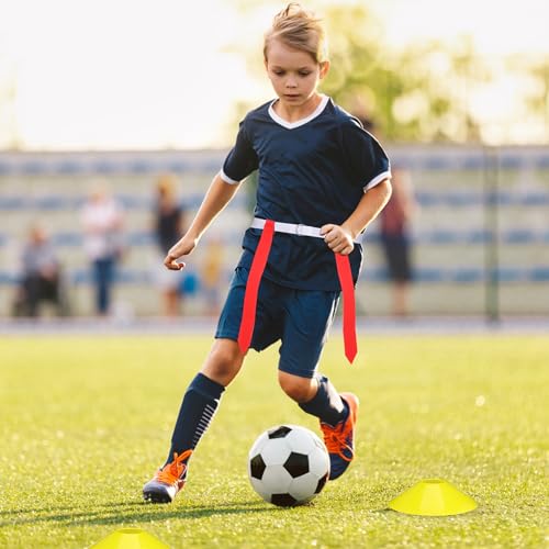 HANABASS Football Flags Set for Boys and Girls Adults 16 Piece Training Kit Belts Cones Equipment