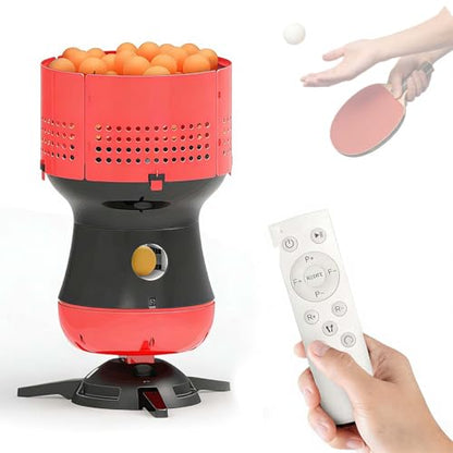 Automatic Ping Pong Machine with Oscillation, Table Tennis Robot for Advanced Training – 360° Adjustable Angle & Distance, 30 Balls/Min Frequency, Left/Right Spin Control