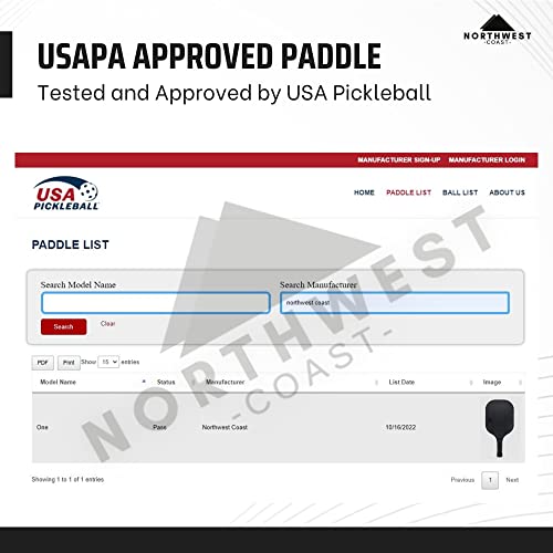 Pickleball Backpack with Built-In Combination Lock + USAPA Approved Pickleball Paddle – Black