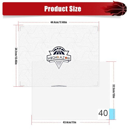 Courtside Basketball Sticky Mat,Non-Slip Sticky Shoe Mat for Basketball Court Shoe Grip,Courtside Shoe Grip Traction Mat,Improves Traction and Cleans Dust,Dirt,Includes 40 Sticky Sheets - style: Basketball Sticky Mat