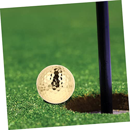 VICASKY Gold Golf Balls 2-Layer Training Aid for Putting Practice Sturdy Golf Training Tool for Indoor and Outdoor Use