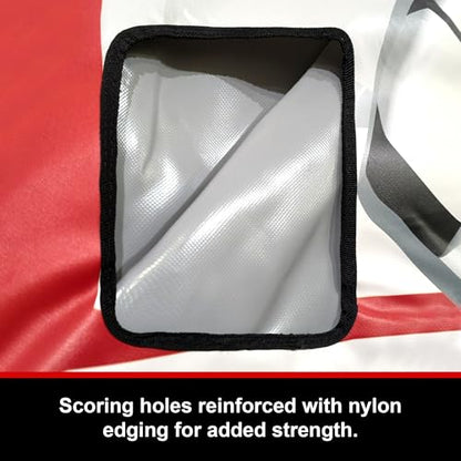 EALER Hockey Shooting Tarp 7x10 FT & 7/8x16 FT in 1 - Heavy Duty Goalie Target for Ice & Street Practice - Tear-Proof Built-in Shooter Tutor - Net Replacement for Garage Wall Protection - size: 7'/8' x 16' in 1