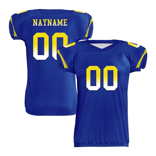 Youth Football Practice Jersey, Custom Blank Kids Practice Football Uniform Sportswear for Boys Training Games - color: College Navy Action Green White