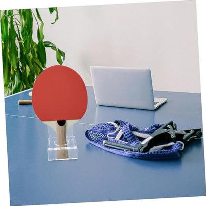 VICASKY 4pcs Clear Acrylic Paddle Display Stands - Adjustable Ping Pong Racket Holder for Showcasing Table Tennis, Sports Memorabilia & Collectibles, Home Office Trophy Case Decoration