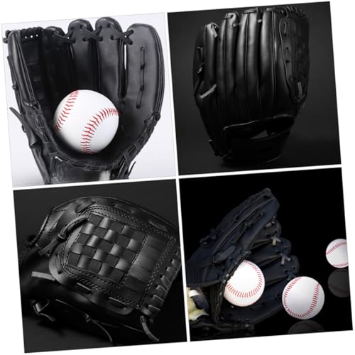 LIOOBO PU Thickened Baseball Glove for Pitcher Training Mitt with Impact-Resistant PU Flexible Infield Catcher Glove for Beginner Youth Practice