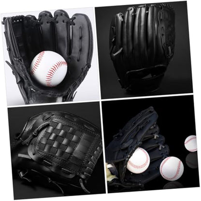 LIOOBO PU Thickened Baseball Glove for Pitcher Training Mitt with Impact-Resistant PU Flexible Infield Catcher Glove for Beginner Youth Practice