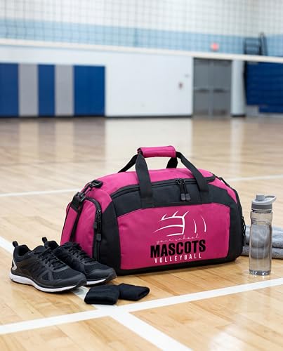 Personalized Volleyball Duffel Bag with Shoe Compartment – Custom Name Volleyball Sports Bag for Girls & Boys – Large Team Gym Bag for Practice, Travel & Tournaments