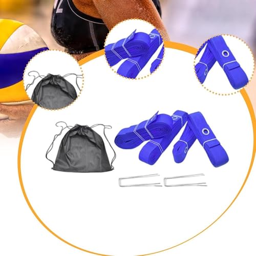 4X Beach Volleyball Lines for Sand Marking Sand Accessories Match Competition Volleyball Boundary Cords for Park Outdoor