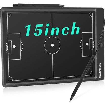 15 inch Electronic Football Coach Board - LCD Soccer Tactical Coaching Board with Stylus Pen for Football Coach Marker Training Writing Tablet - color: 15 Inch Football Coaching Board