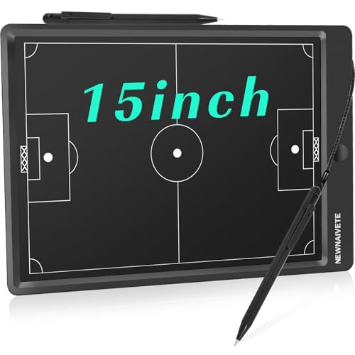 15 inch Electronic Football Coach Board - LCD Soccer Tactical Coaching Board with Stylus Pen for Football Coach Marker Training Writing Tablet - color: 15 Inch Football Coaching Board