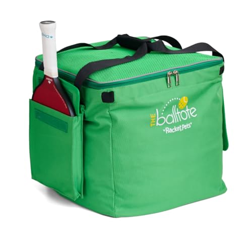 Racket Pets The Ball Tote - Replacement Bag for Tennis and Pickleball Pro Teaching Cart Hopper, Large Tote Bag For 150 Tennis Balls or 100 Pickleballs, Frame Not Included - color: Green