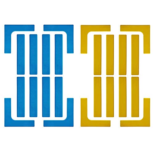 Court Line Marker Set Create Your Own Pickleball Mini Tennis Court - color: BLUE-YELLOW
