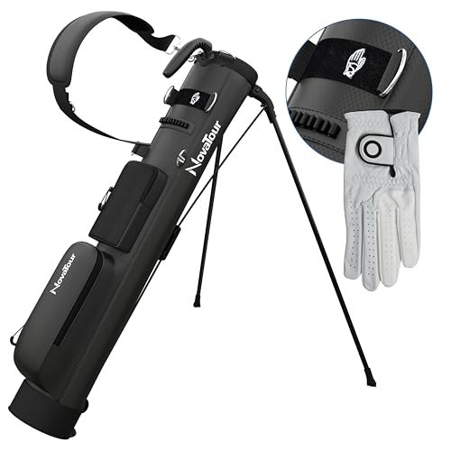 NovaTour Par 3 Golf Bag, Ultra Lightweight, Small Golf Bag for Par 3 and Executive Courses - color: Eclipse Black