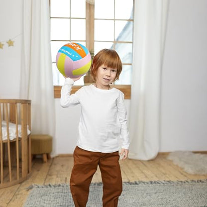 Soft Volleyball, Soft and Delicate to The Touch, Not Easy to Pill, Official Standard Size, Safe and Quiet, Perfect Choice for Family Training, Games and Gifts of All Ages - color: Double Pink