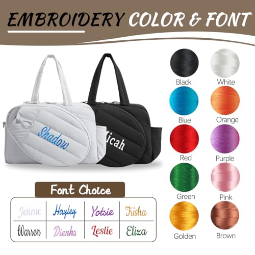 Personalized Tennis Gym Bag for Women, Custom Tennis Bag Holds 2 Rackets with Shoe Compartment, 15.6" Gym Bags for Court, Off-work, Everyday & Overnight Weekend - color: Pink