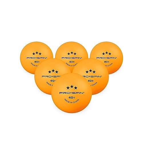 PRO-SPIN Ping Pong Balls - 3-Star Premium Orange Table Tennis Balls | High-Performance 40+ ABS Professional Quality | Ultimate Durability for Indoor & Outdoor Ping Pong Tables